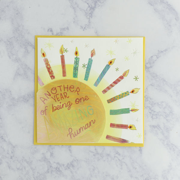 Candle Sun Birthday Card