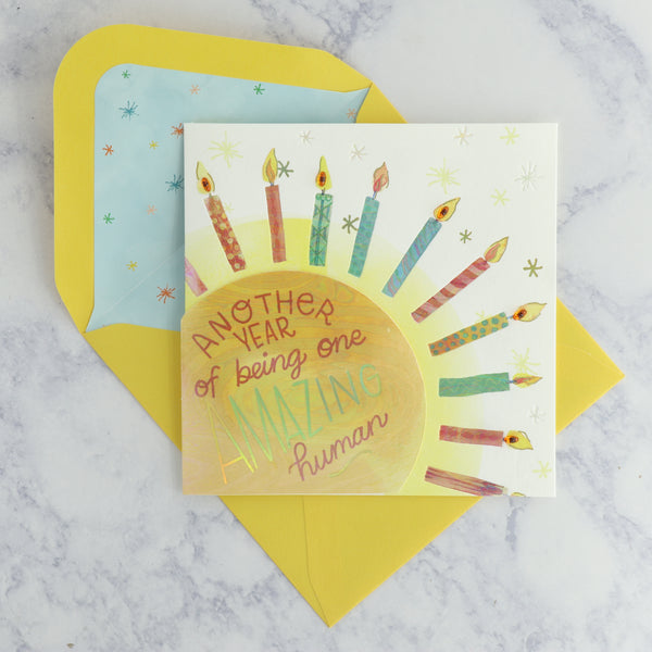 Candle Sun Birthday Card