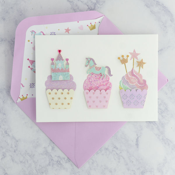 Fantasy Cupcakes Birthday Card