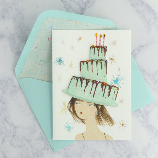 Cake Hat Birthday Card