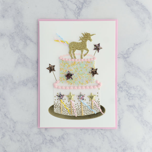 Unicorn Cake Birthday Cake Birthday Card