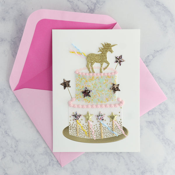 Unicorn Cake Birthday Cake Birthday Card