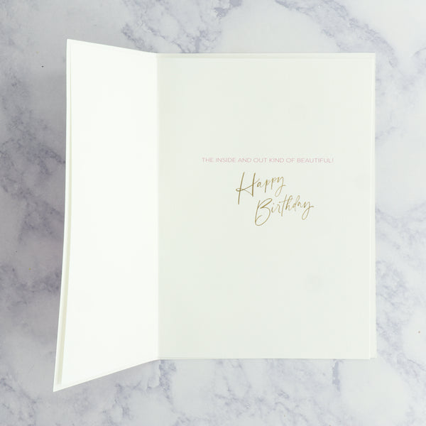 Fashion Woman in Pink Birthday Card