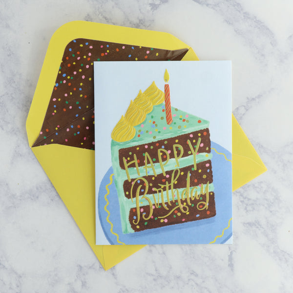 Colorful Cake Birthday Card