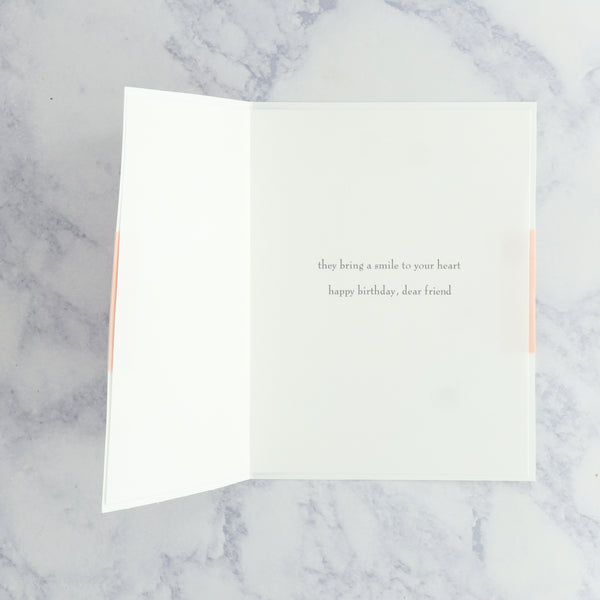 Pink Flowers Birthday Card