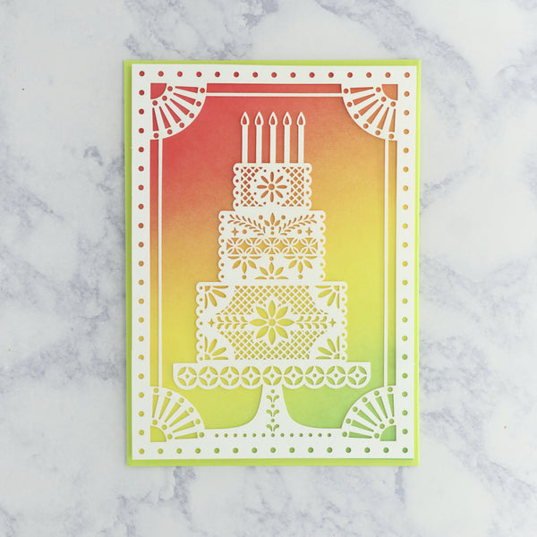 Fiesta Laser Cut Birthday Card