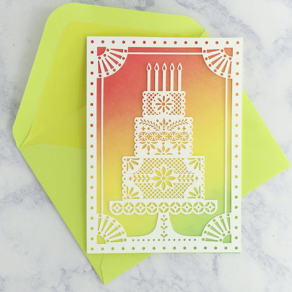 Fiesta Laser Cut Birthday Card
