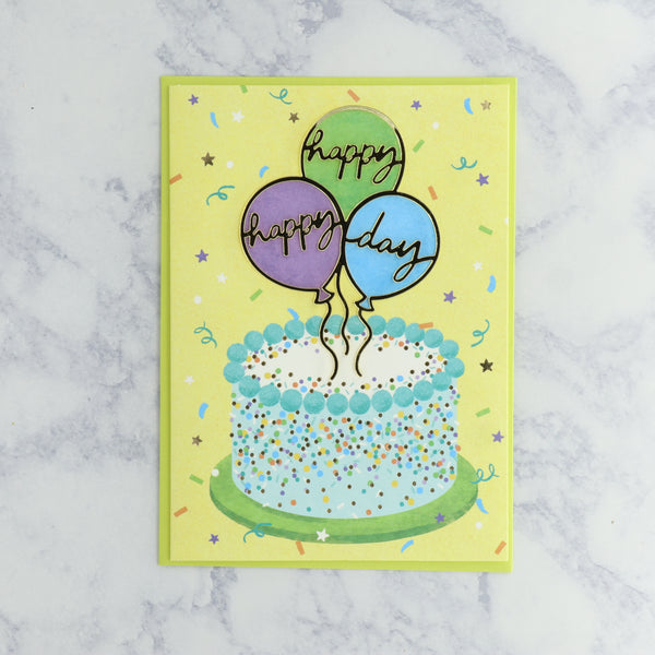 Gold Acrylic Birthday Card