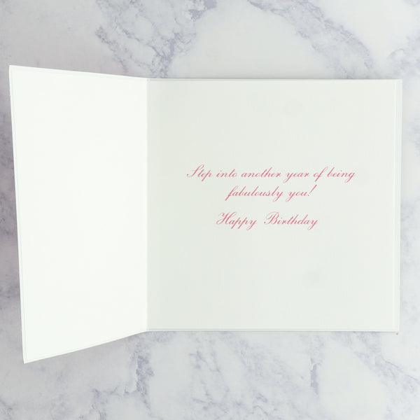 Pink Gem Shoes Birthday Card