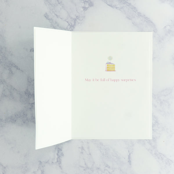 Gem Filled Cake Birthday Card