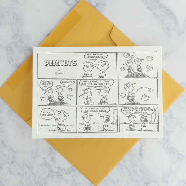 Letterpress "Mother's Day Pitch" Peanuts Mother's Day Card