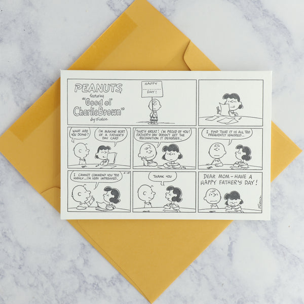 Letterpress "Dear Mom - Happy Father's Day" Peanuts Mother's Day Card