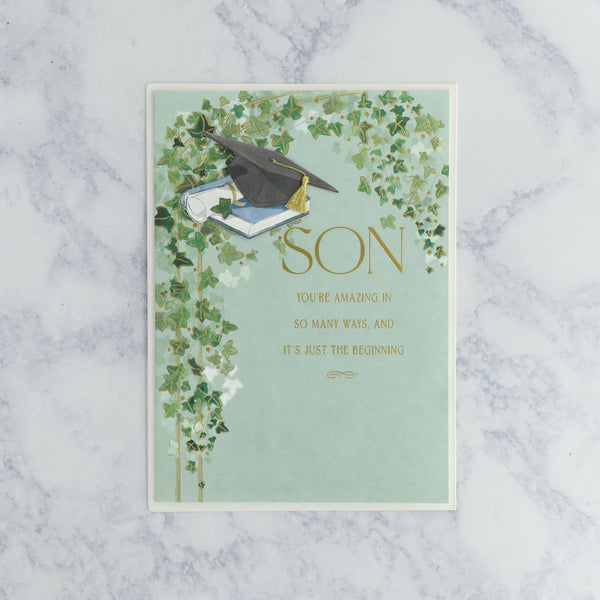 Foliage Arch Graduation Card (For Son)