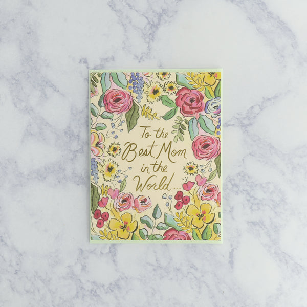 Floral Best Mom Mother's Day Card