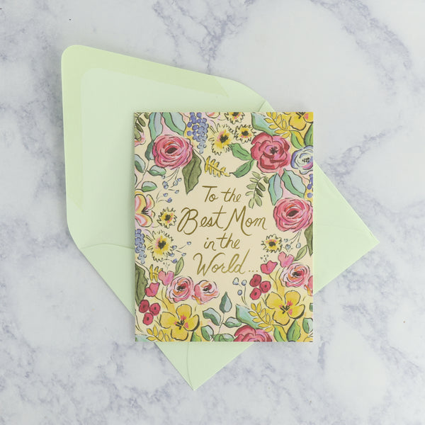 Floral Best Mom Mother's Day Card