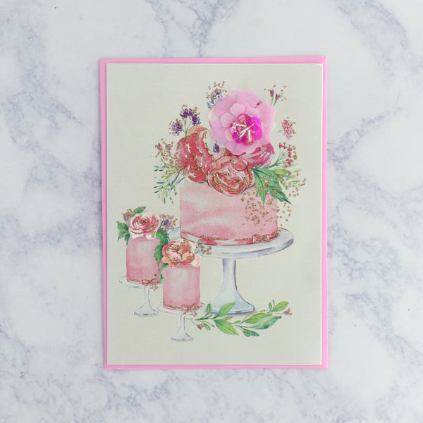 Watercolor Cake "Extraordinary Women" Birthday Card