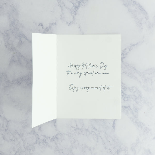 Illustrated New Mom With Bump Sketch Mother's Day Card