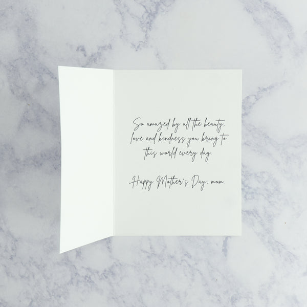 Illustrated Mom Holding Baby Mother's Day Card (For Mom)