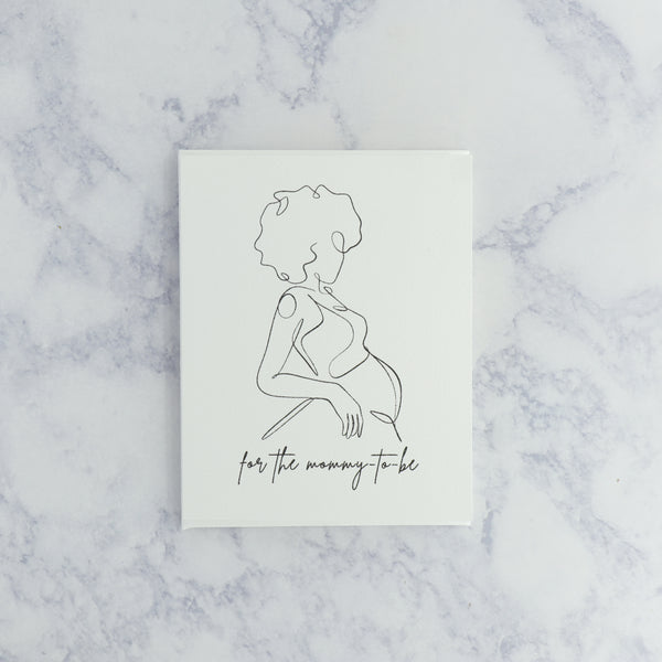 Illustrated "For The Mommy-To-Be" Sketch Mother's Day Card