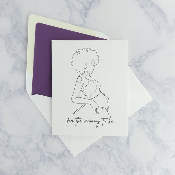 Illustrated "For The Mommy-To-Be" Sketch Mother's Day Card