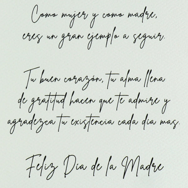 Illustrated Fashionable Mom With Bump Sketch Spanish Mother's Day Card