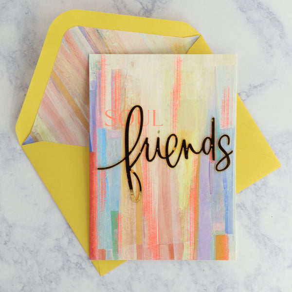Acrylic Soul Friends Watercolor Birthday Card