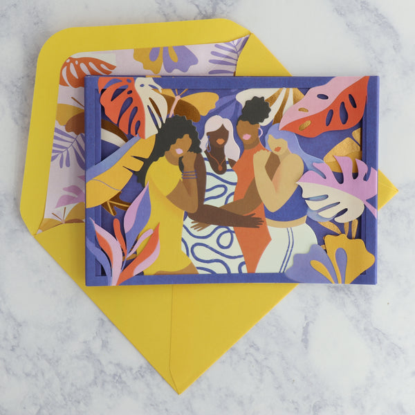 Tropical Friends Illustration Friendship Card