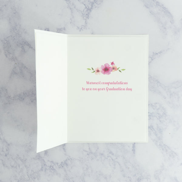 Pink Diploma Scroll Graduation Card