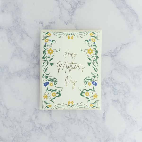 Garden Floral Nouveau Frame Mother's Day Card