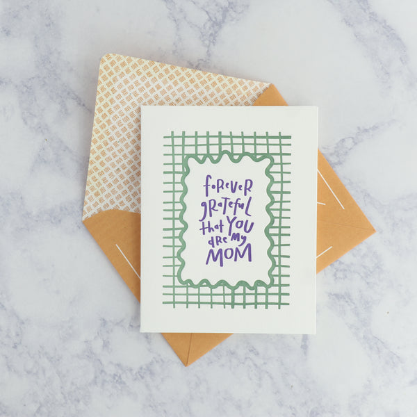 Letterpress "Forever Grateful" Mother's Day Card