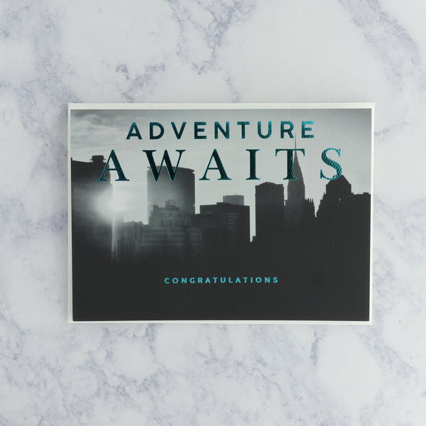 City Graphic "Adventure Awaits" Graduation Card