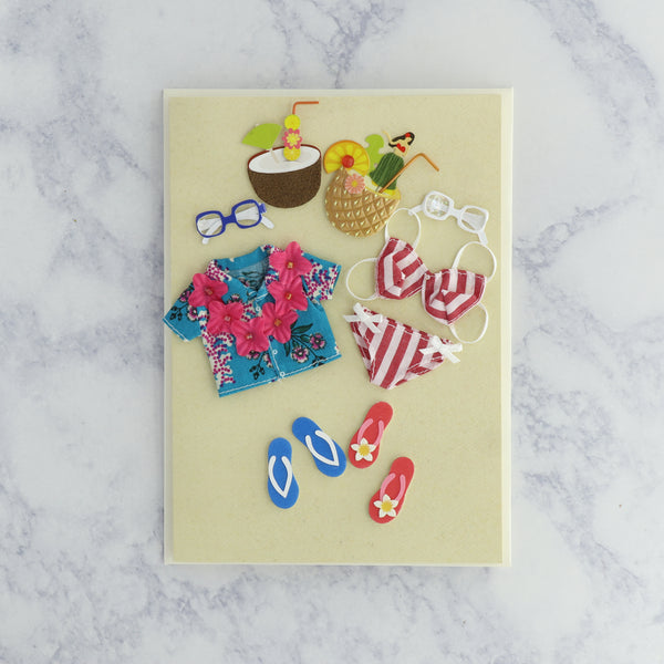 Handmade Hawaiian Outfits Anniversary Card