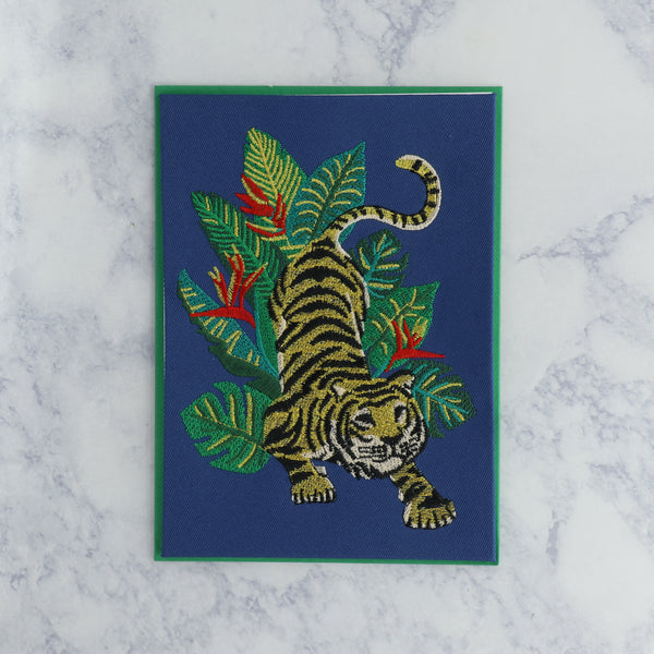 Embroidered Tiger Blank Card