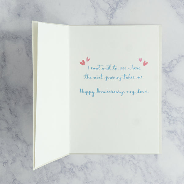 Heart Compass Anniversary Card