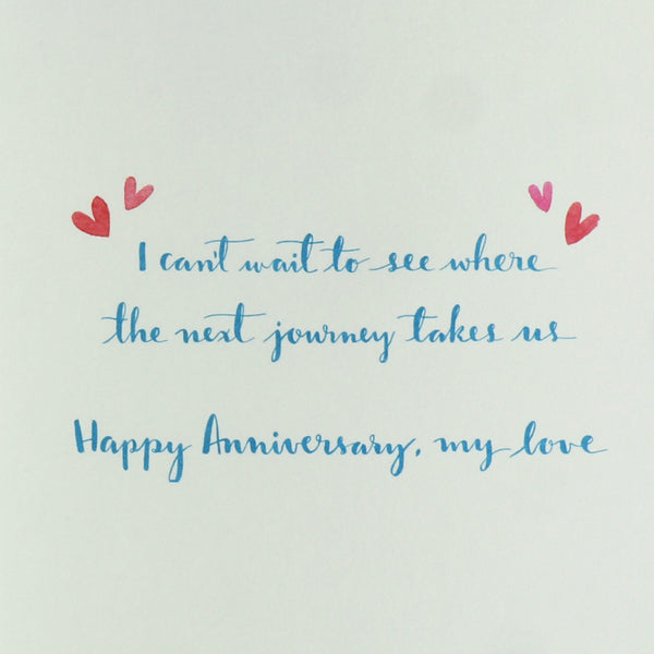 Heart Compass Anniversary Card