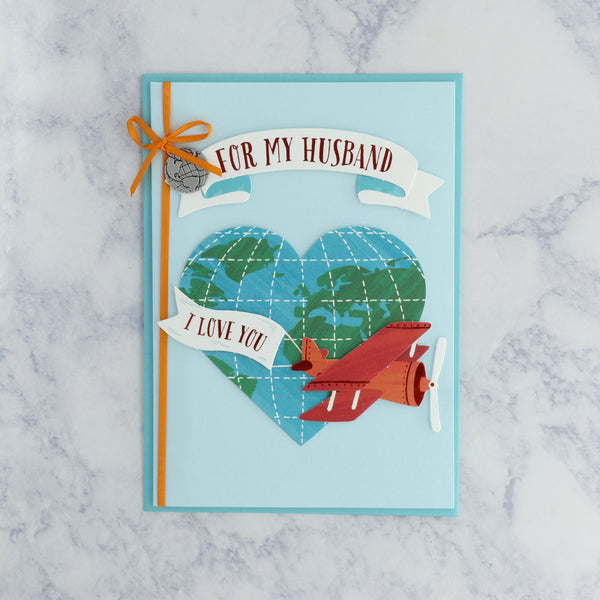 Around The World Birthday Card (For Husband)