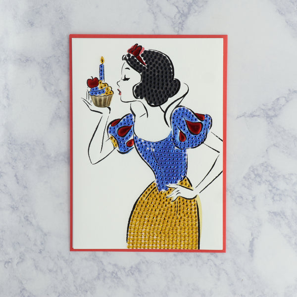 Snow White With Cupcake Birthday Card
