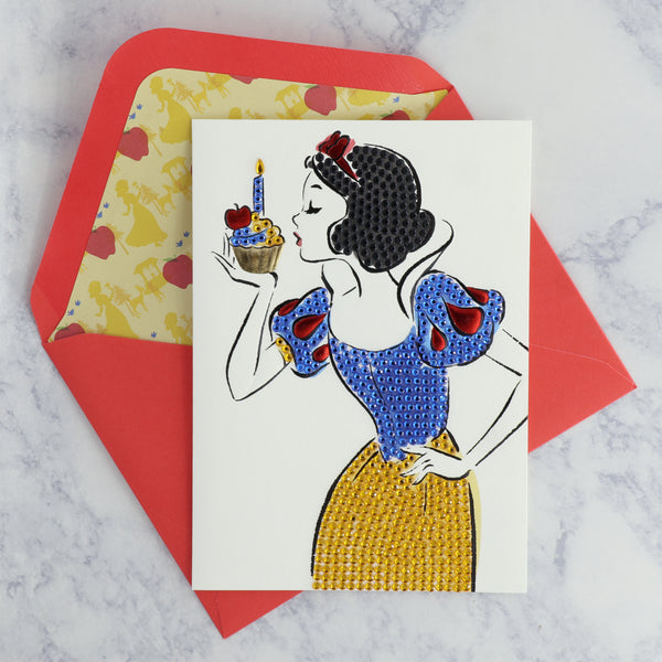 Snow White With Cupcake Birthday Card
