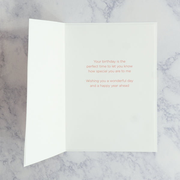 Vellum Scattered Flowers Birthday Card