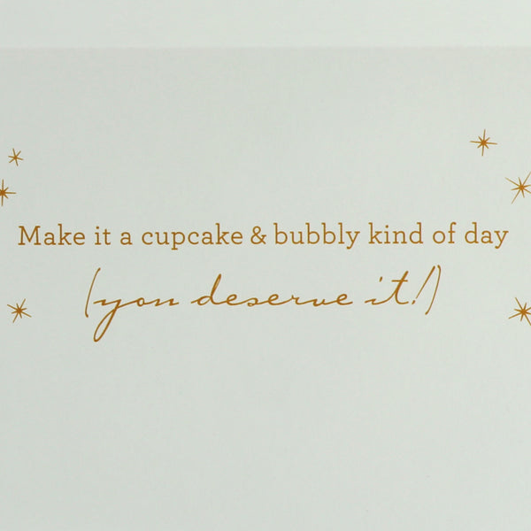 Champagne with Cupcake Birthday Card