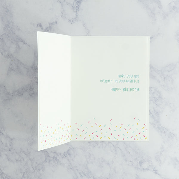 Cat Fish Balloon Birthday Card