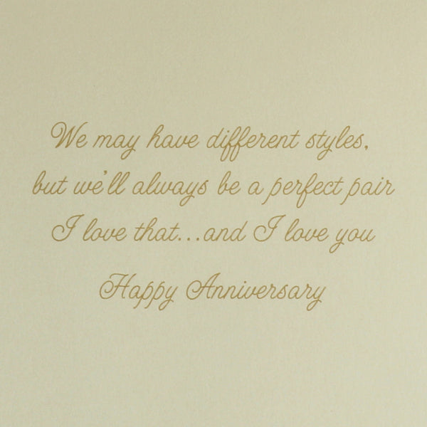 Handmade Opposites Attract Anniversary Card
