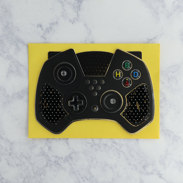 Die-Cut Game Controller Birthday Card
