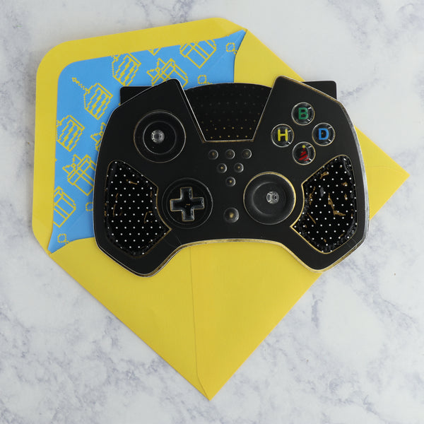 Die-Cut Game Controller Birthday Card