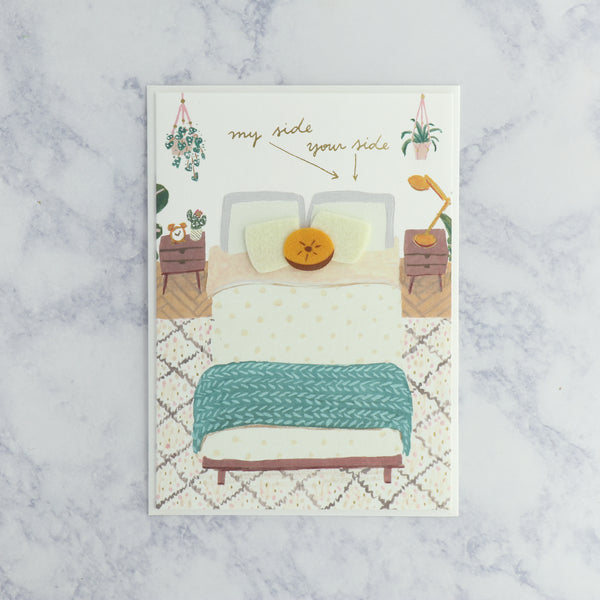 Handmade Bed Anniversary Card