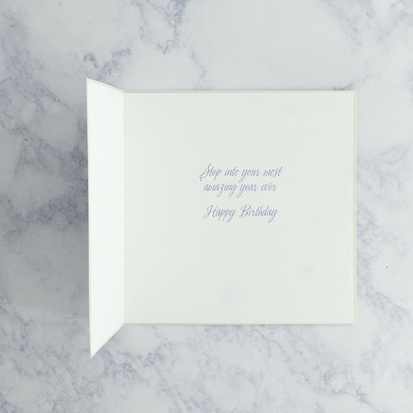 Fashion Feather Heels Birthday Card