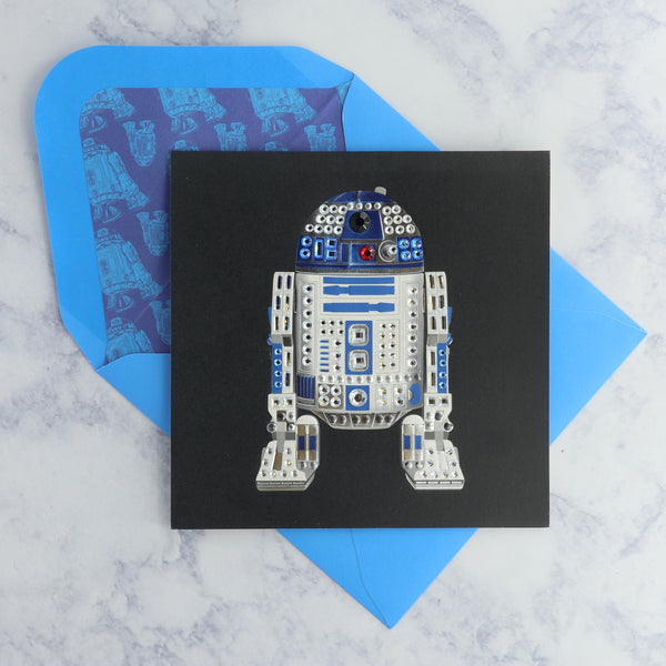 Gemmed R2D2 Birthday Card