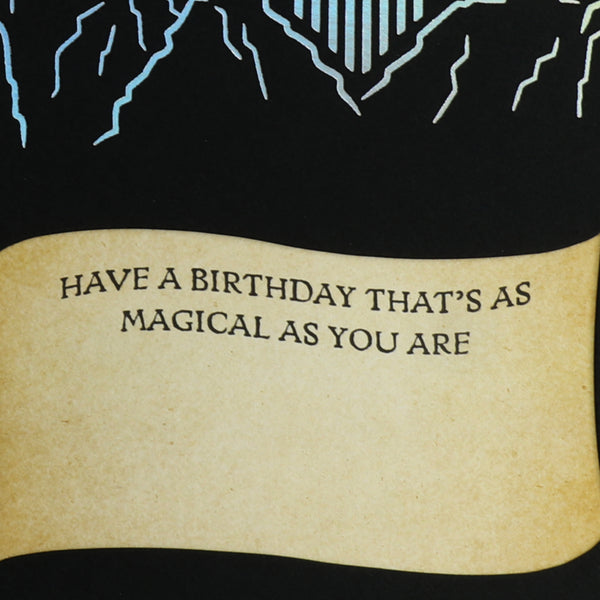 Laser-Cut Hogwarts Scene Birthday Card