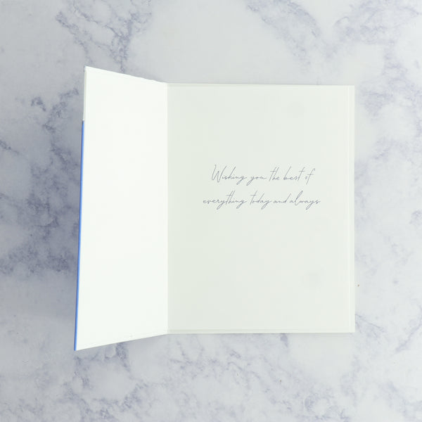 Silver Text Birthday Card