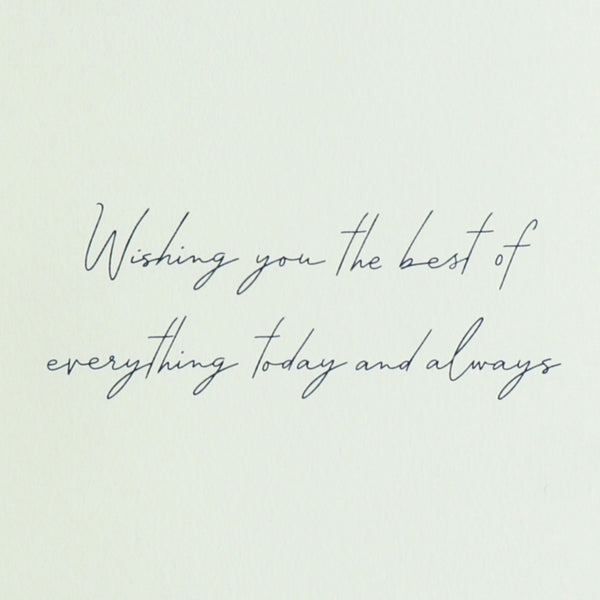 Silver Text Birthday Card